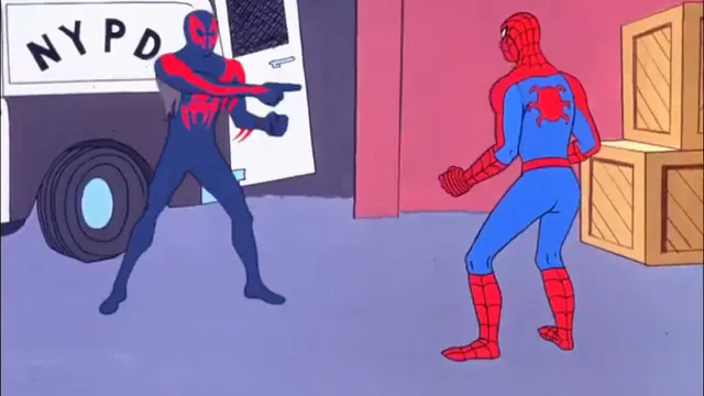 Мем Spider-Man Pointing at Spider-Man