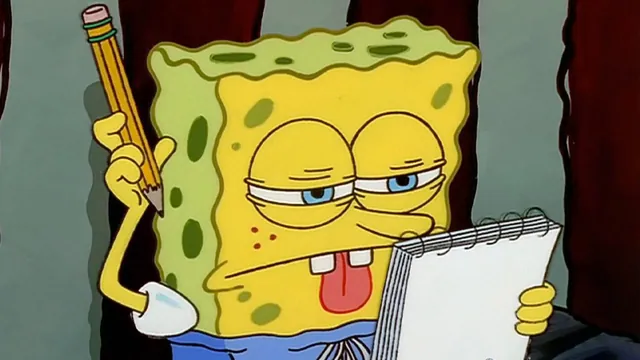 SpongeBob Thinking meme card