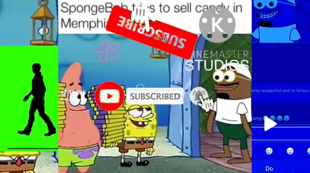 SpongeBob Tries to Sell Candy in Memphis meme card