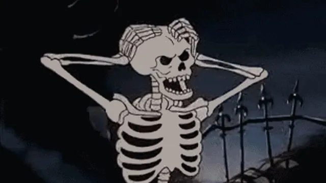 Carte meme Spooky Skeleton