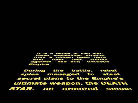 Carte meme Star Wars Opening Crawl