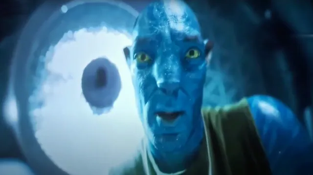 Staring Avatar Guy meme card