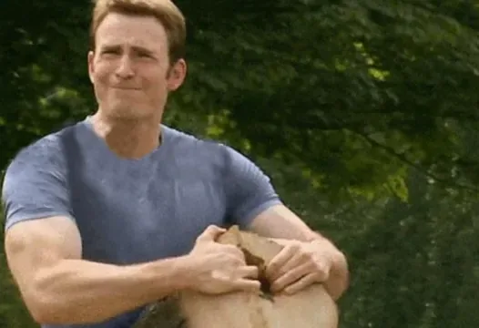 Carte meme Steve Rogers Pulling a Stump Apart