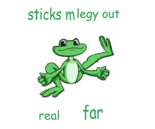 Sticks M Legy Out Really Far meme card