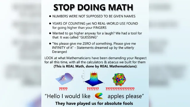 Stop Doing Math meme card