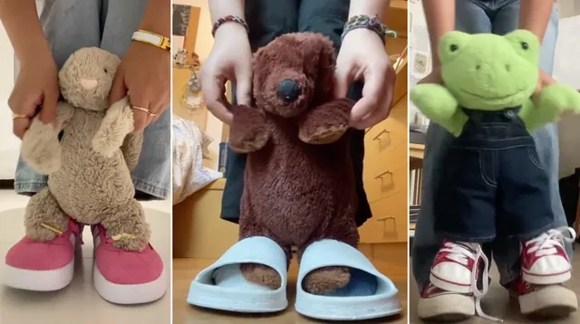 Stuffed Animals Dancing to "Upside Down" meme card