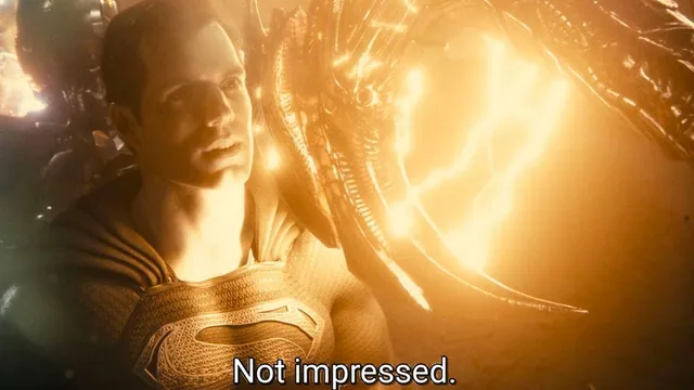 Superman "Not Impressed" meme card