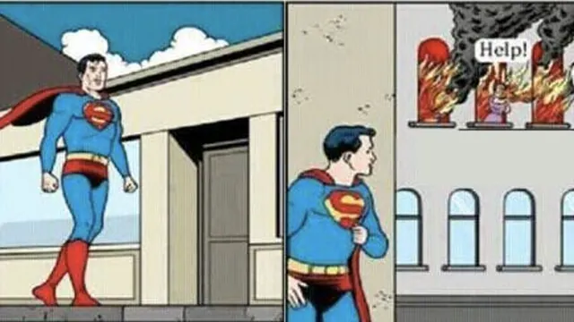 Superman Refuses To Help meme card