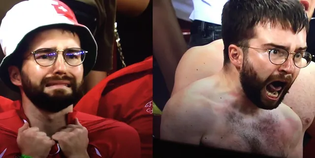 Swiss Fan At 87' And 91' meme card
