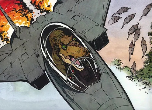 Carte meme T-Rex Jet