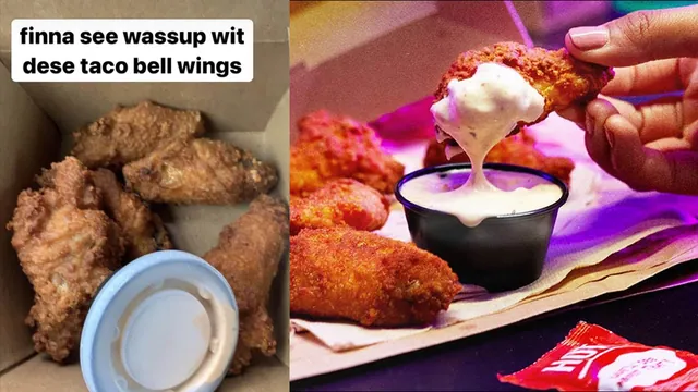 Taco Bell Wings meme card