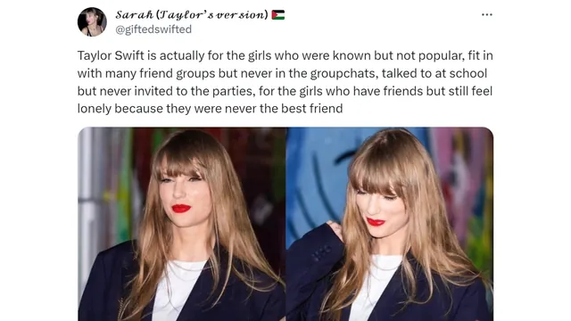 Taylor Swift is for the Girls Who Were Known but Not Popular meme card