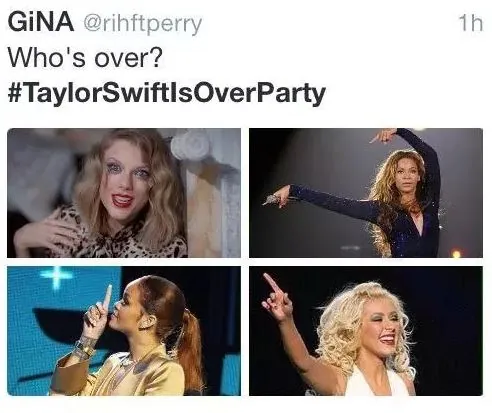 Taylor Swift Is Over meme card