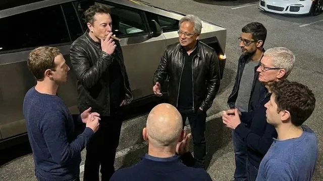 Carte meme Tech CEOs Standing in a Parking Lot