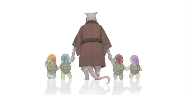 Carte meme Teenage Mutant Ninja Turtles and Splinter