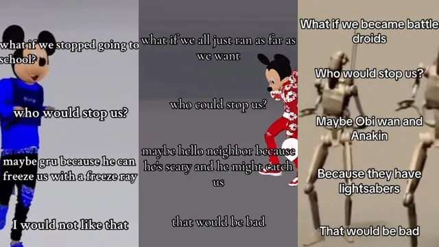Carte meme That Would Be Bad / Who Could Stop Us