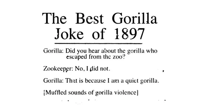 Carte meme The Best Gorilla Joke Of 1897