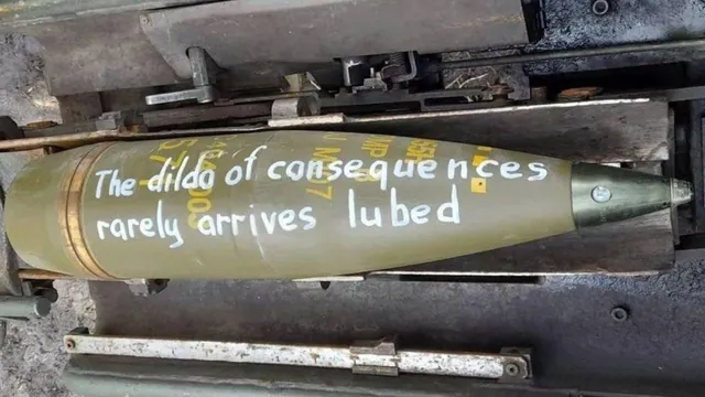 The Dildo of Consequences Rarely Arrives Lubed meme card