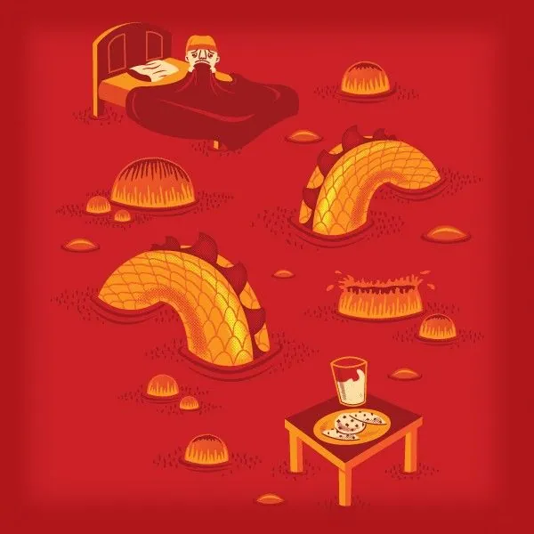 The Floor is Lava / Hot Lava Game meme card