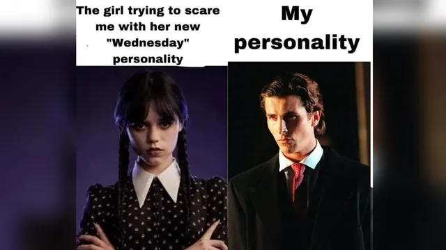 The Girl Trying to Scare Me With Her New "Wednesday" Personality meme card