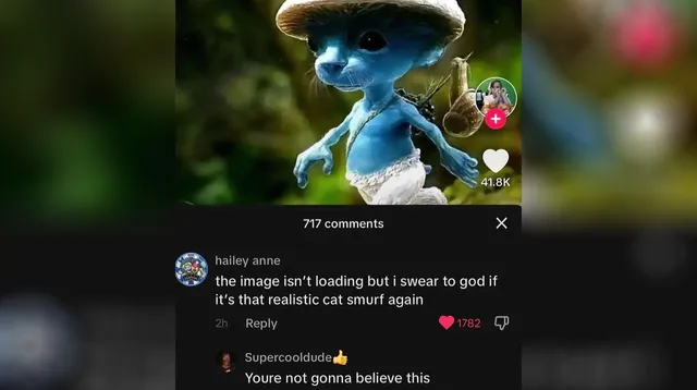 The Image Isn't Loading but I Swear to God if It's That Realistic Cat Smurf Again... meme card