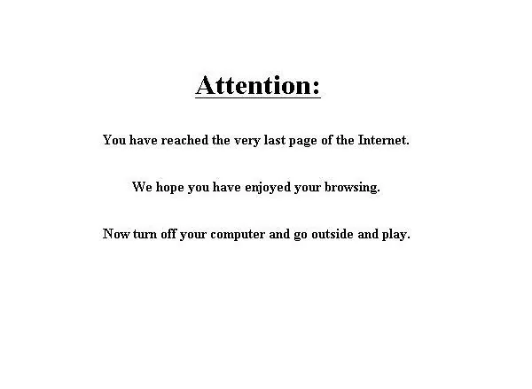 Carte meme The Last Page of the Internet