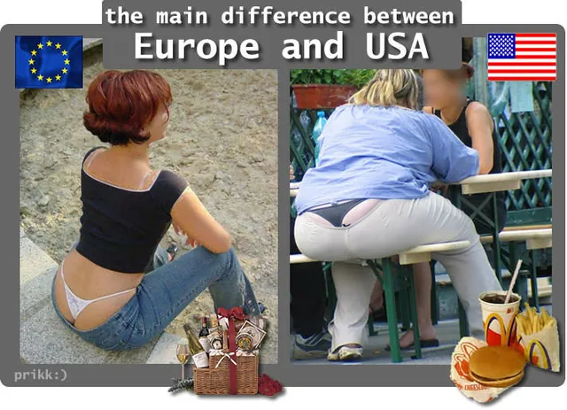 Carte meme The Main Difference Between Europe and USA