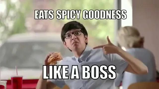 The Memer / Eats Spicy Goodness Like a Boss meme card