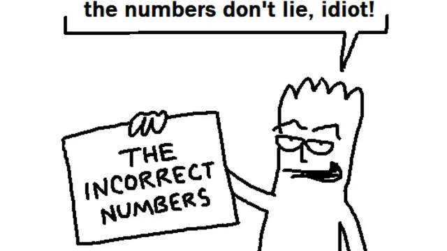 Carte meme The Numbers Don’t Lie, Idiot / The Incorrect Numbers