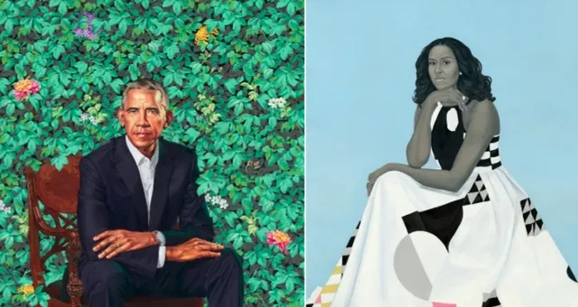Carte meme The Obamas’ Official Presidential Portraits