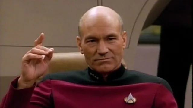 The Picard Song meme card