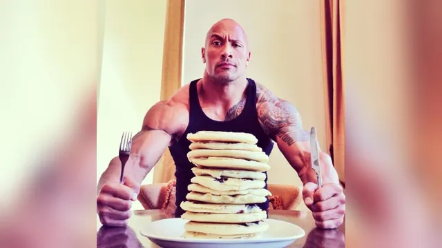 The Rock's Pancakes meme card