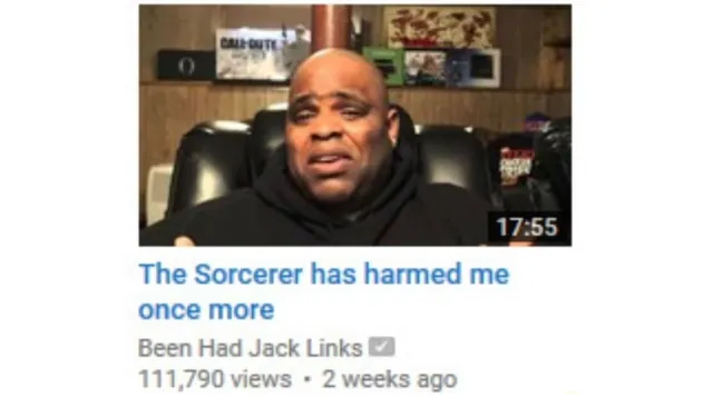 The Sorcerer Has Harmed Me Once More meme card