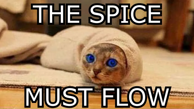 The Spice Must Flow meme card