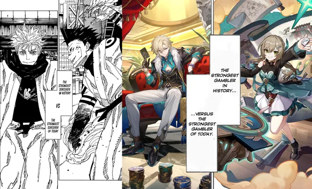 The Strongest Sorcerer In History Vs. The Strongest Sorcerer Of Today meme card