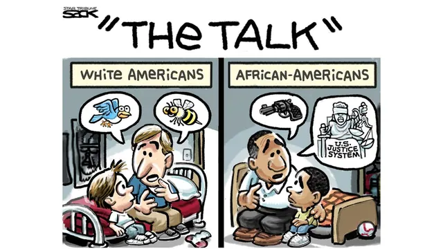 "The Talk" White Americans Vs. African-Americans meme card