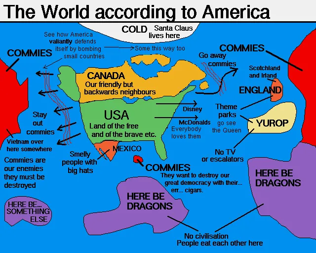 The World According To... meme card