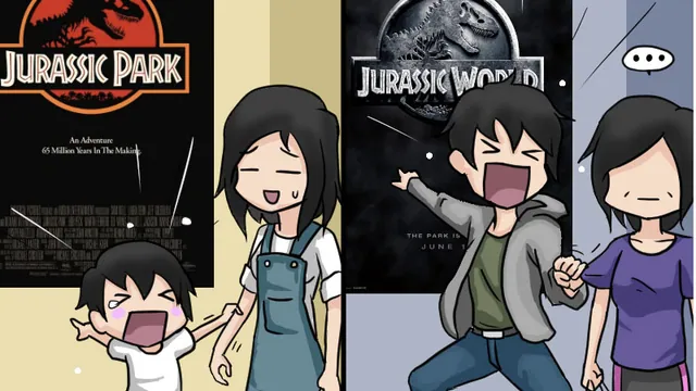 Carte meme Then and Now
