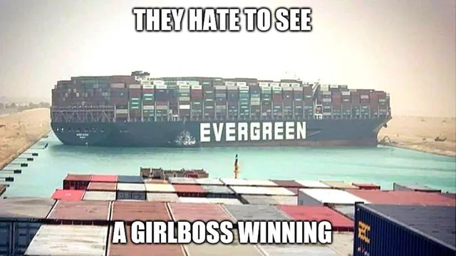 They Hate to See a Girlboss Winning meme card