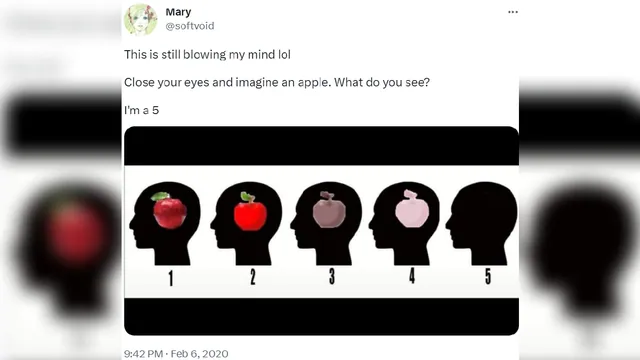 Think of an Apple In Your Head / Apple Visualization Exercise meme card