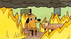 Carte meme This Is Fine