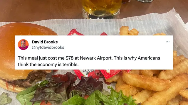 Carte meme This Meal Just Cost Me $78 at Newark Airport