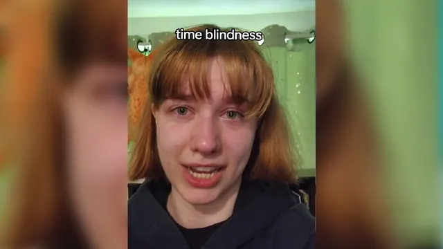 Time Blindness Girl meme card