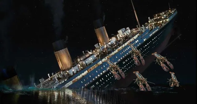 Titanic Lobsters meme card