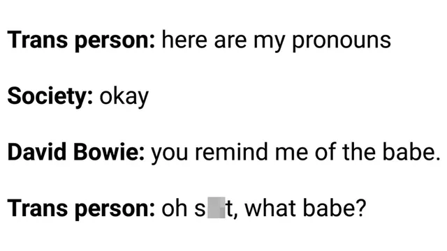 Trans People: I'm Trans meme card
