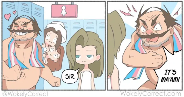 Trans Wario Comic by WokelyCorrect meme card