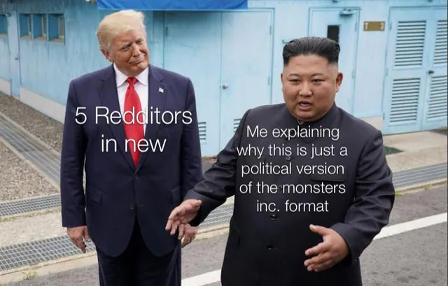 Carte meme Trump Correcting Kim Jong-Un