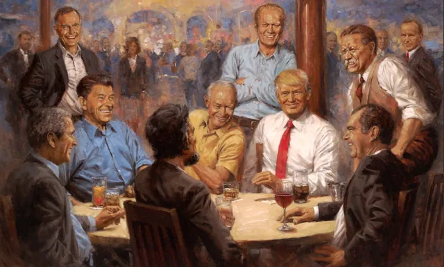 Carte meme Trump’s Republican Presidents Painting