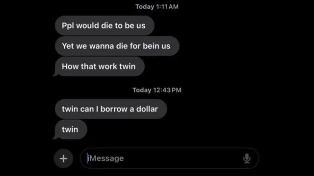 Twin Can I Borrow A Dollar meme card