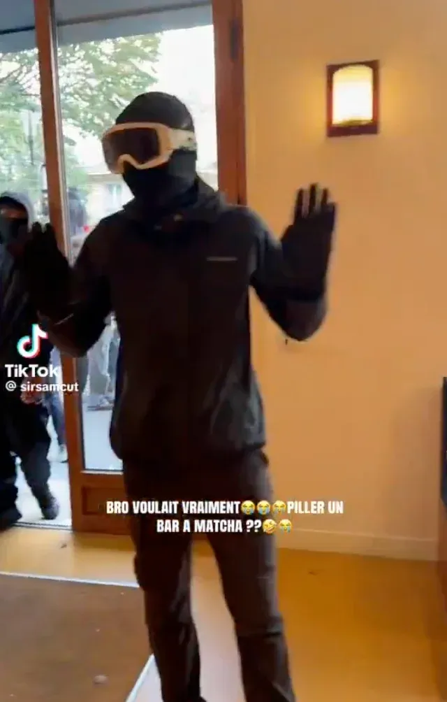 Meme Robbing a Matcha Bar